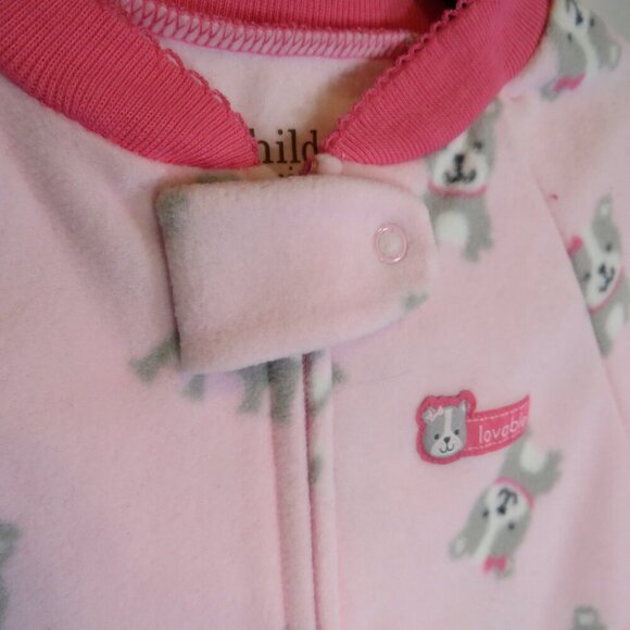 Baby Bunting Sleep Sack w Puppy Dogs fleece zippered Pink Swaddle - Picture 6 of 7